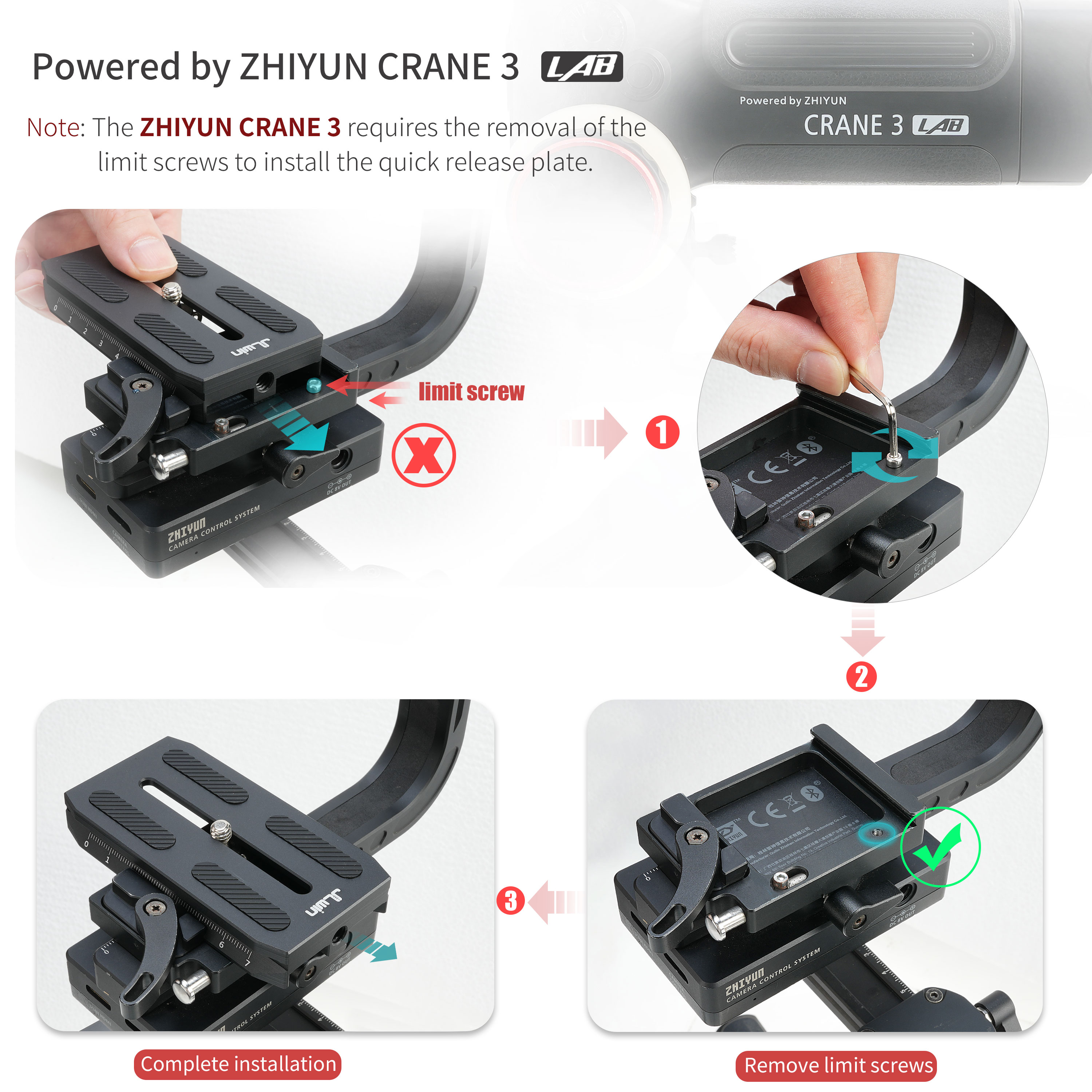 Fotga Camera Snelle Release Plaat Transmount Basis Voor Zhiyun Kraan 2S WEEBILL-S Weebill S 2 3S Weebill2 Weebill3 S Gimbal Stabiliz
