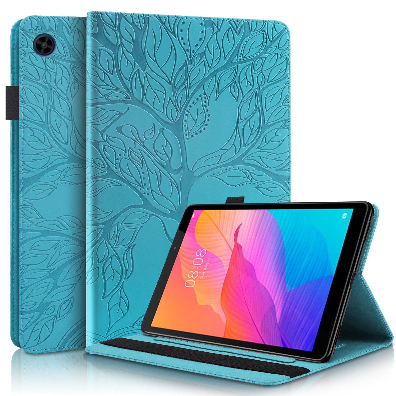 3d träd präglade coque för huawei matepad  t8 fodral kobe 2-l03 kob 2-l09 surfplatta för huawei mate pad  t8 fodral funda  t 8 capa 8.0: Blå