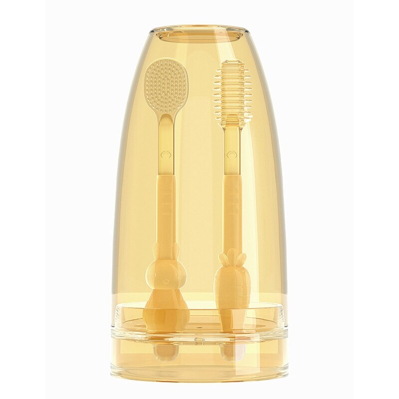 B2EB Baby Soft Bristle Toothbrush Silicone Tongue Brush Coating Cleaner Infant Toddle