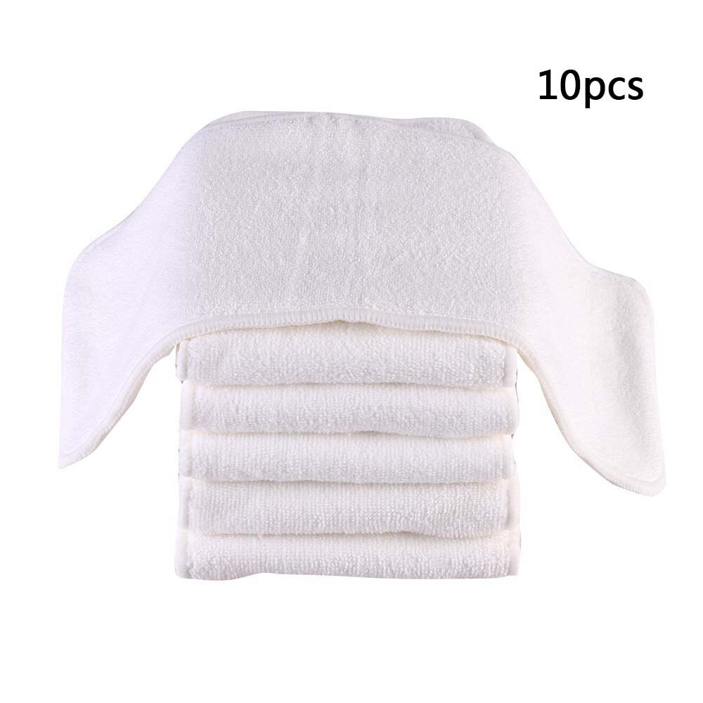 10pcs washable reusable baby cloth diapers nappy inserts microfiber 3 layers 13*33cm