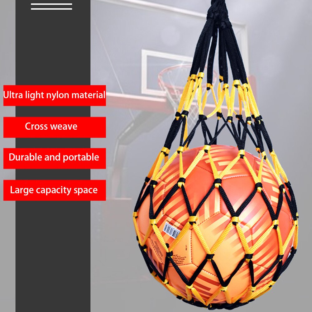 1 Pack Voetbal Netje Nylon Opbergtas Enkele Bal Carry Draagbare Apparatuur Outdoor Sport Voetbal Basketbal Volleybal Tas