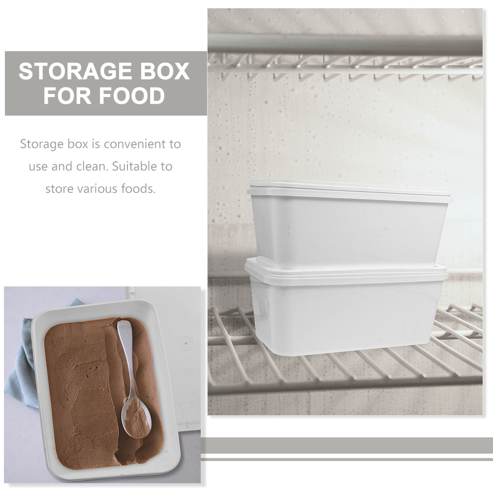 Portable Ice Cream Box Reusable Freezer Container Storage Boxes For Kitchen Fruit Dessert Keeper Dining Bar