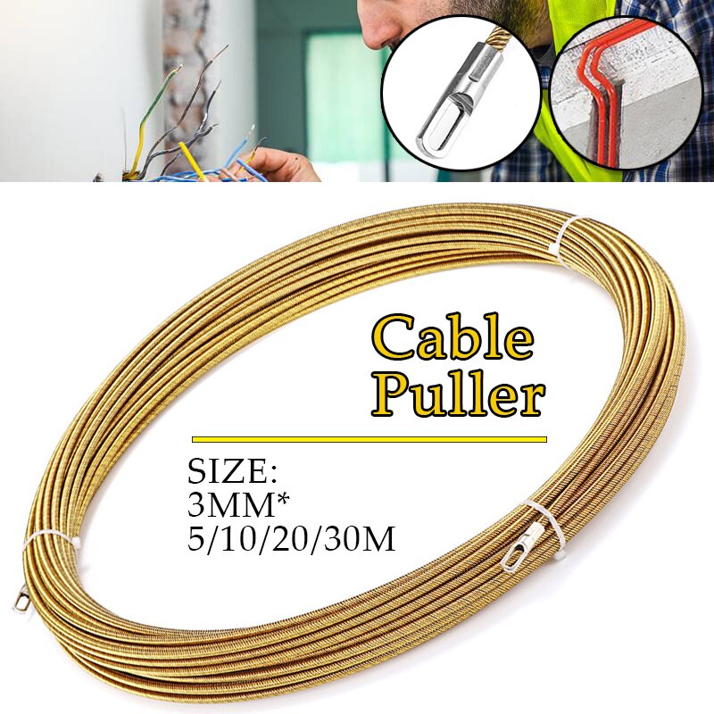 3Mm Metalen Gids Apparaat Nylon Elektrische Kabel Push Trekkers 5 Meter Tot 30 Meter Vis Tape Draad Gouden Muur draad Lood Draad Puller