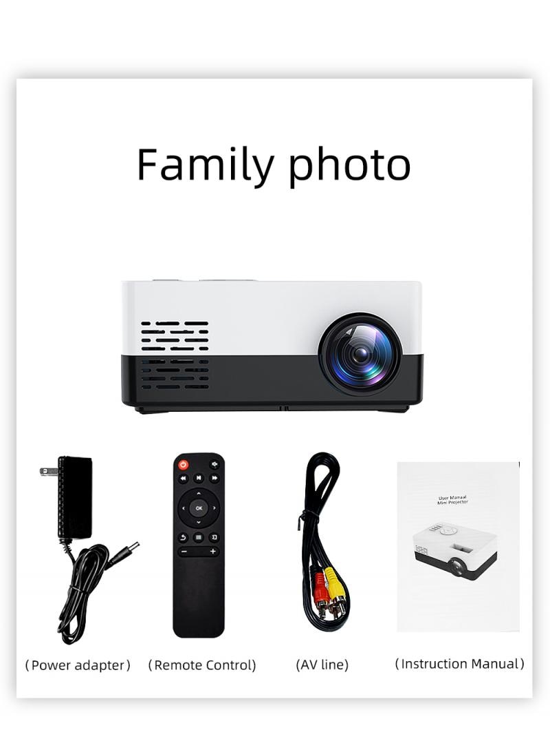 J15 Home Projector Mini Draagbare Led Mini Projector Ondersteunt 1080P Full Hd Video Projectoren Met Afstandsbediening