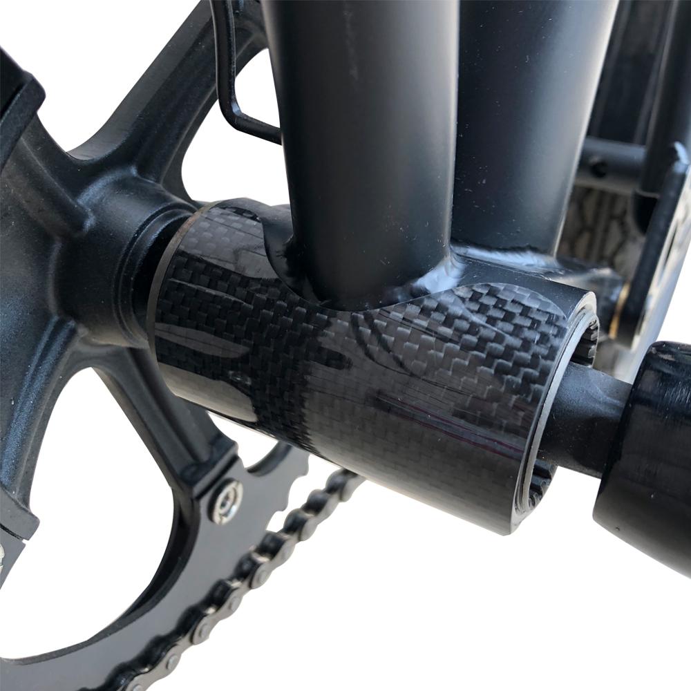 Twtopse carbon cykel ramskydd för brompton fällbar cykel bottenfäste bb klistermärke skyddskudde för 3 sextio