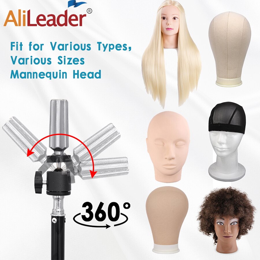 Trépied de perruque de réglable de 152 cm support de trépied trépied multifonction pour tenir tête de perruque téléphone tête de mannequin