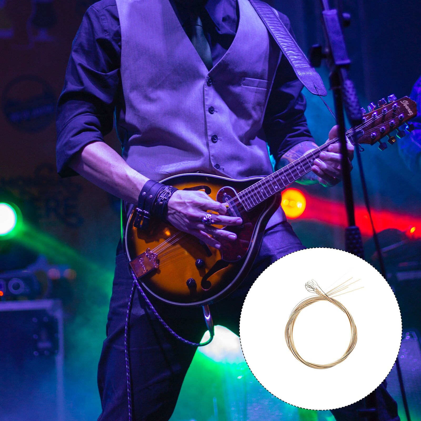 8 Stuks Professionele Mandoline Vervanging Strings Praktische Mandoline Snaren: Default Title