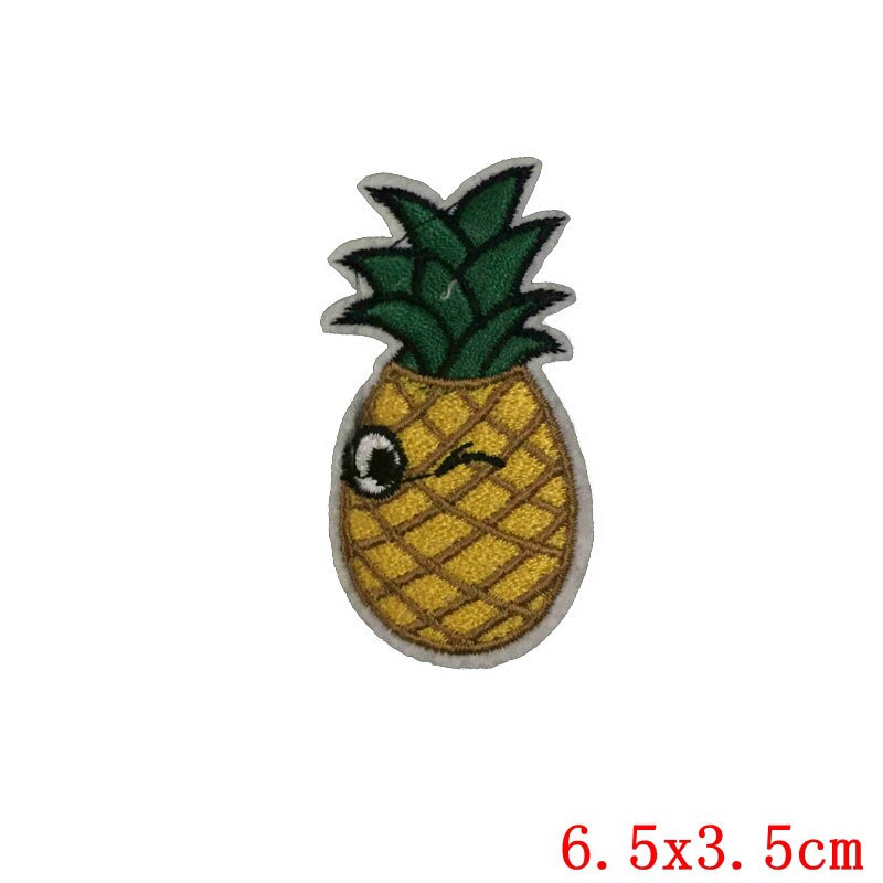 Ananas Geborduurde Ijzer Op Patch Kleding Diy Creatieve Badges Jackfruit Patches Voor Kleding Rugzak Cowboy Jas Stickers F