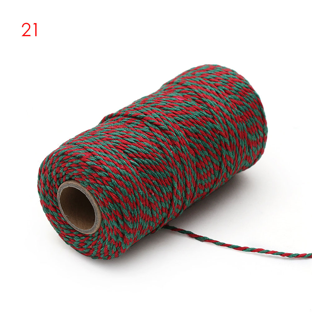 Diy 100M/Roll 2ply Bakers Twine String Katoenen Koorden Touw Voor Home Decor Handgemaakte Kerst Cadeau Verpakking Craft projecten: 21