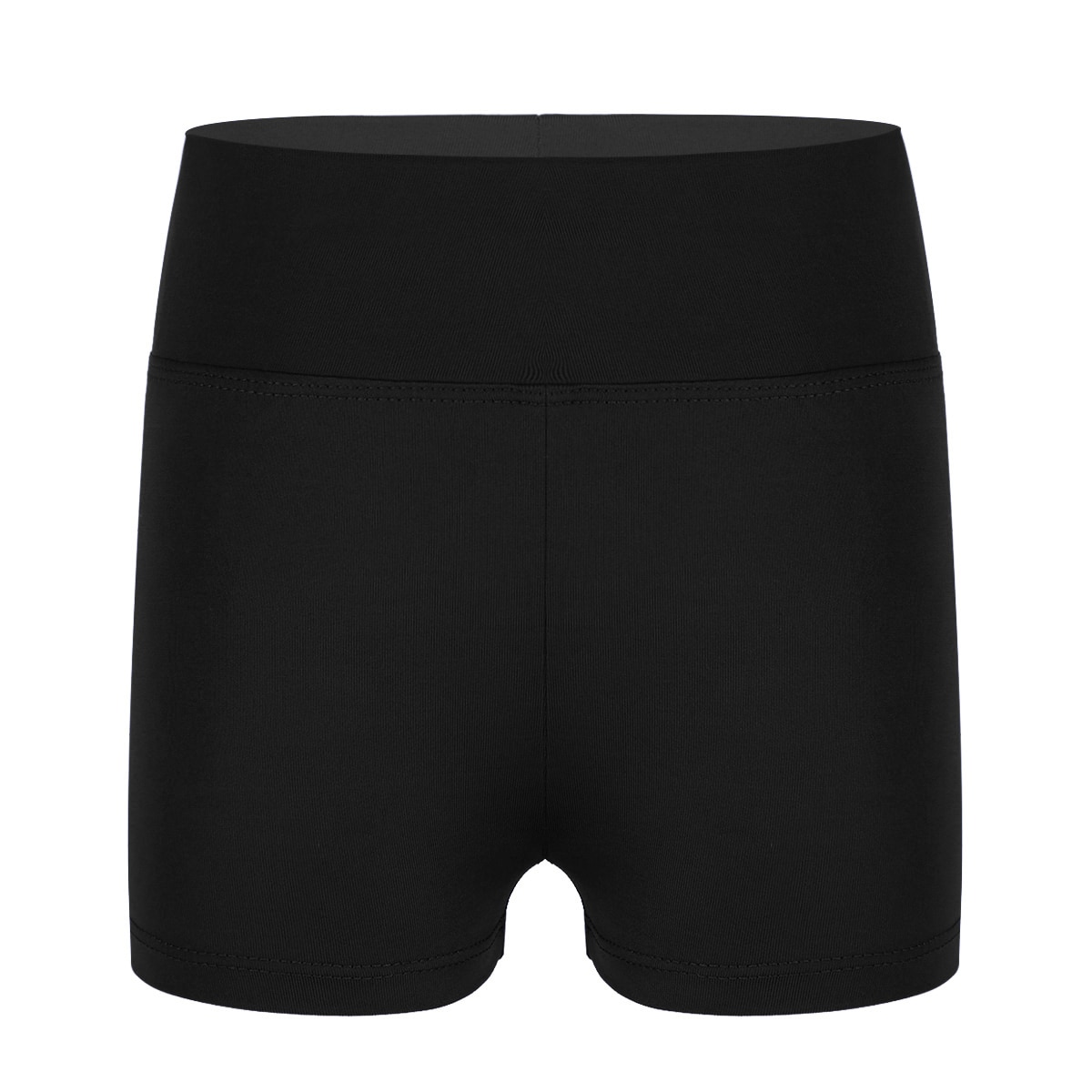 Msemis trikot for jenter ballettshorts gymnastikk guttesnitt med høyt midje aktive klær dansesportshorts underbukser for yogasportstrening: Svart / 8
