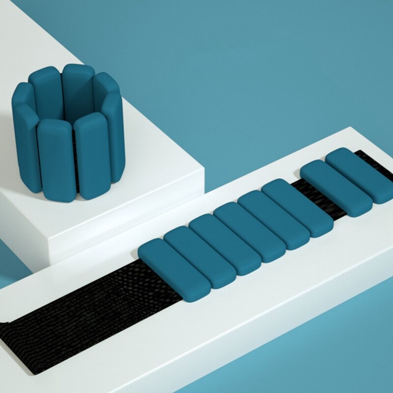 450g*2pcs Running Yoga Dancing Sports Training Fitness Wrist Silicone Bracelet Weight Bangle Bracelet Jogging 11 Color Dynamic: 1 pair dark green