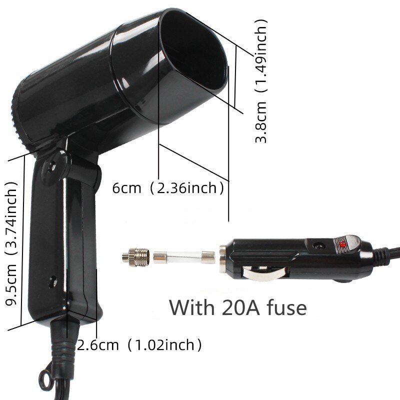 Rv Auto Föhn 12V Caravan Elektrische Draagbare Föhn Mini Haardroger High Power 210W