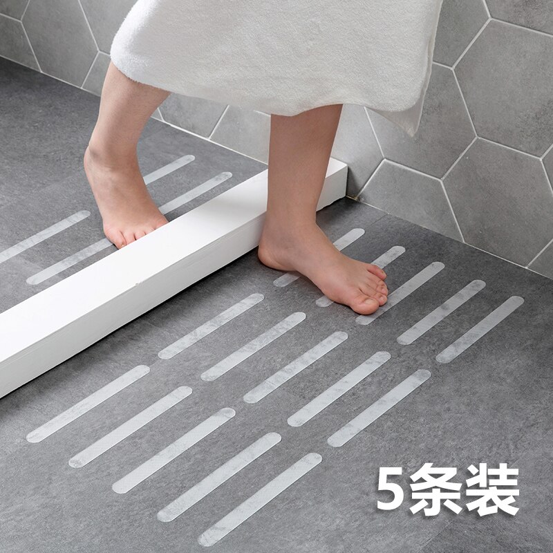 Banheiro transparente antiderrapante adesivos 5 pcs escadas fita banheiro banheira chuveiro antiderrapante