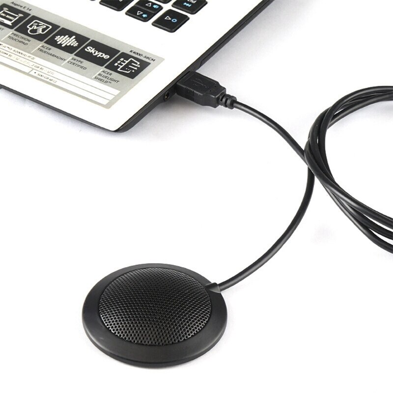 Micrófono USB para reuniones de negocios, PC, portátil, escritorio, Mac y Mac book, mesa portátil para chatear en línea