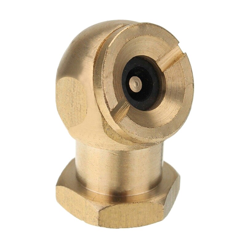 1/4" NPT Golden Tyre Inflator Valve Connector Air Chuck Ball Tire Clip Lock-On