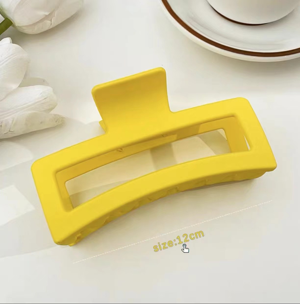 Koreaanse Grote Effen Haar Klauw Elegante Haarspelden Barrette Krab Haar Clips Voor Vrouwen Meisjes Vierkante Hoofddeksels Haaraccessoires Sieraden: Rose Goud Kleur