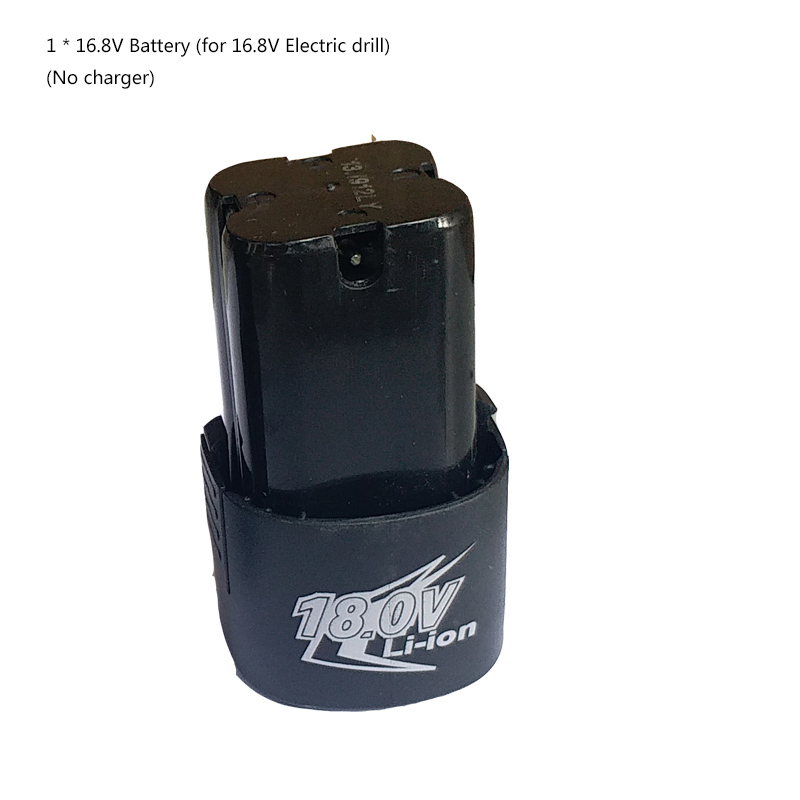 Batteridrevet borebatteri genopladeligt 12v 16.8v 21v elværktøj batteridrevet skruetrækker mini: 16.8v ingen oplader