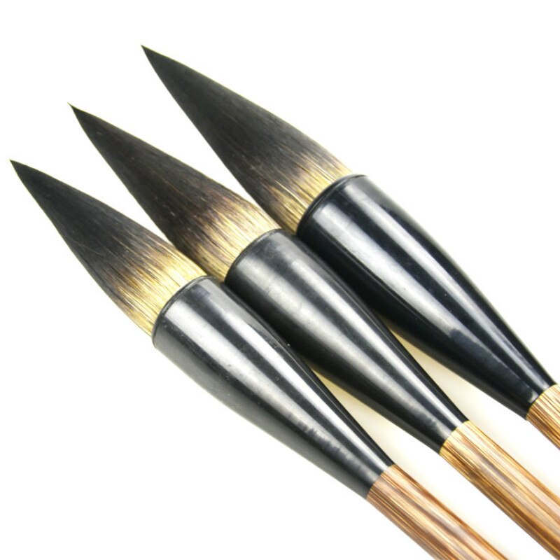 Traditional Chinese Calligraphy Brushes Pen Good Elasticity Bear Hair Hopper-shaped Brush The Scholar's Four Jewels