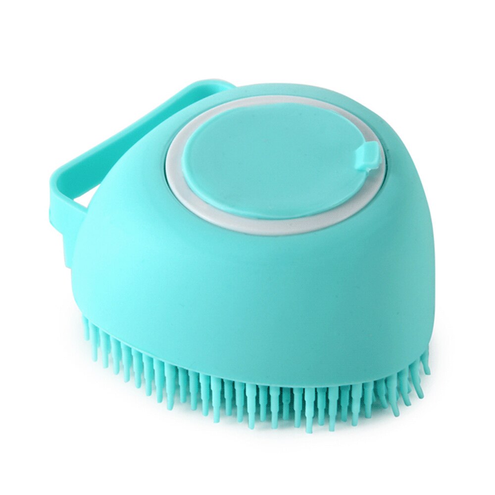 Hond Shampoo Borstel Kat Massage Kam Grooming Scrubber Borstel Zachte Siliconen Rubber Borstels Voor Honden Katten Cleaning Grooming Tool: green