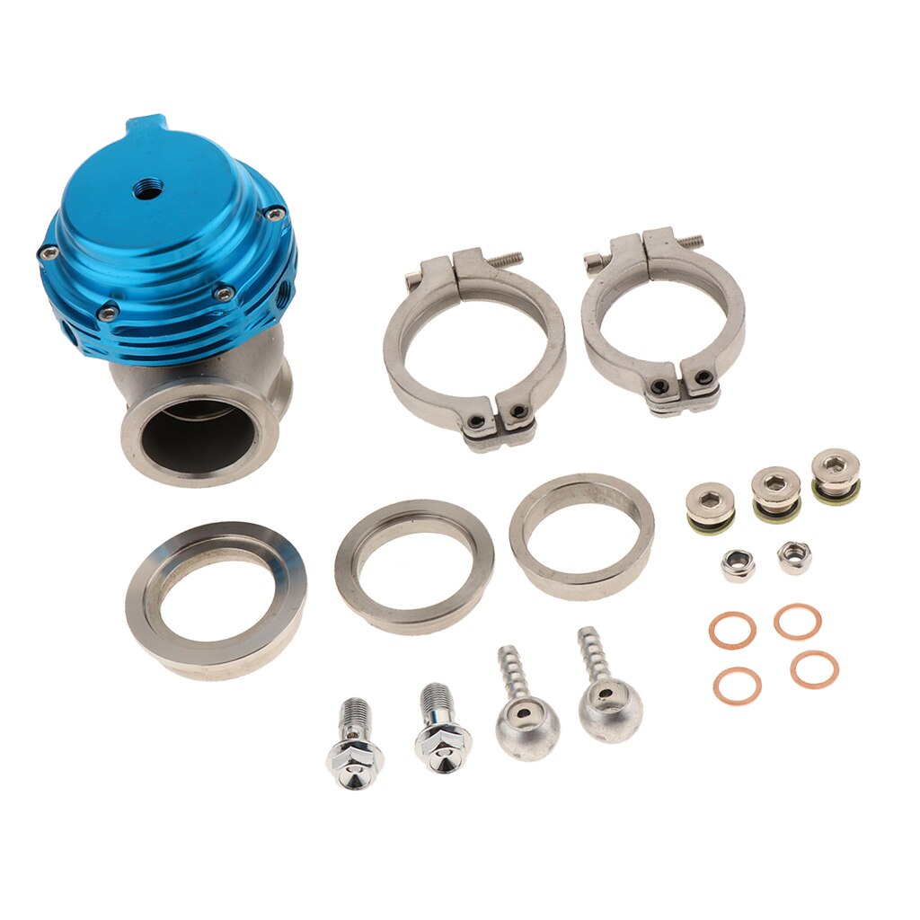 1 Set 38mm Car External Wastegate Aluminum Top Steel V-band External Waste Gate For Supercharge Turbo Manifold Car Accessories