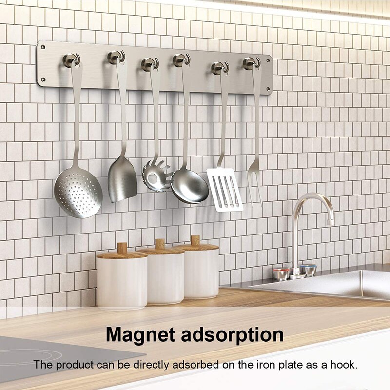 Crochet magnétique puissant, crochet magnétique lourd, crochet de suspension mural, cuisine réfrigérateur garde-robe outils de rangement ménagers 10 pièces