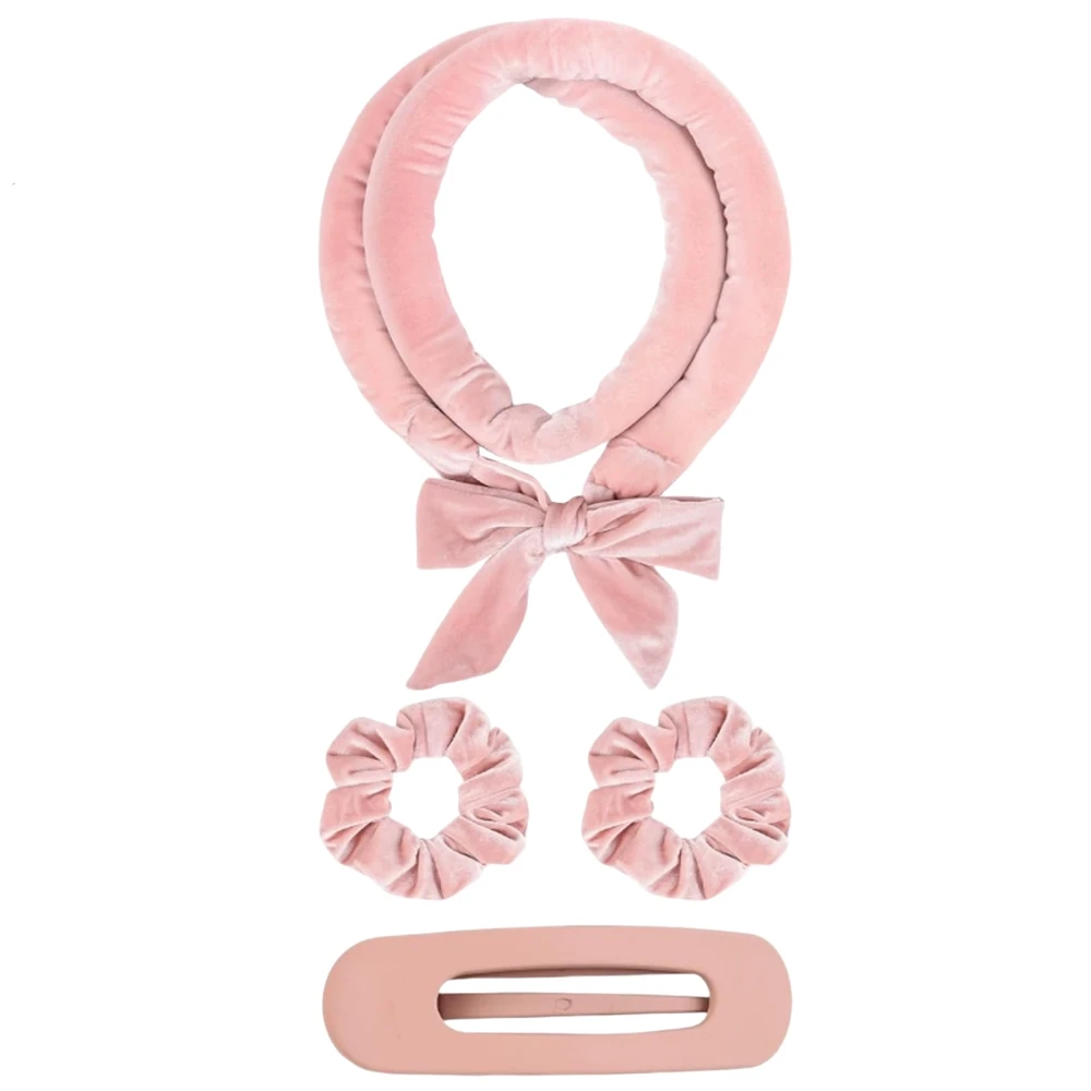 Tige à friser sans chaleur bandeau doux bigoudi sans chaleur rouleaux de cheveux bigoudis paresseux dormir boucles friser bandeau outils de coiffure: green