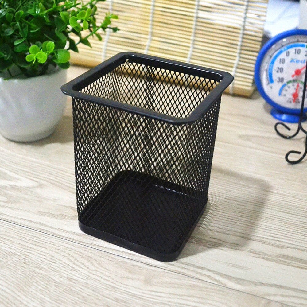 Simple Metal Desktop Desk Organizer Office Accessories Pen Pencil Holder Storage Large Case Office Organizer School Supplies: 2