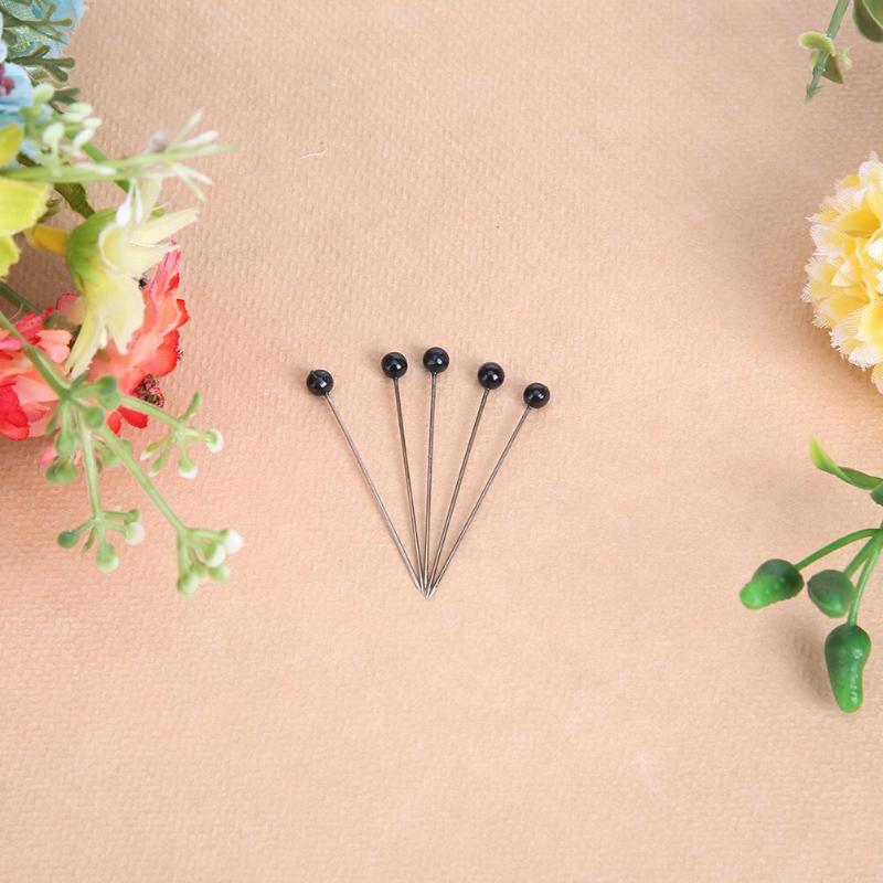 Agujas para coser con cabeza redonda, aguja para perlas de 37mm, 100 Uds., accesorios de costura artesanal para decoración Diy
