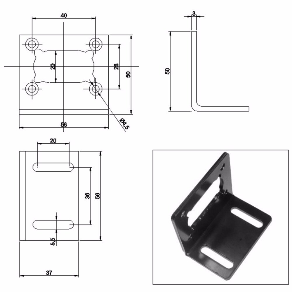 JGY-370 worm gear mounting bracket for helical DC motor worm gear operation