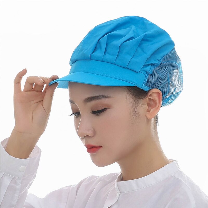 Chapeau de cuisine élastique pour hommes et femmes, chapeau de Chef, accessoires de restaurant, casquette de cuisine anti-poussière, casquette de cuisine d'hôtel respirante: HT4876BL