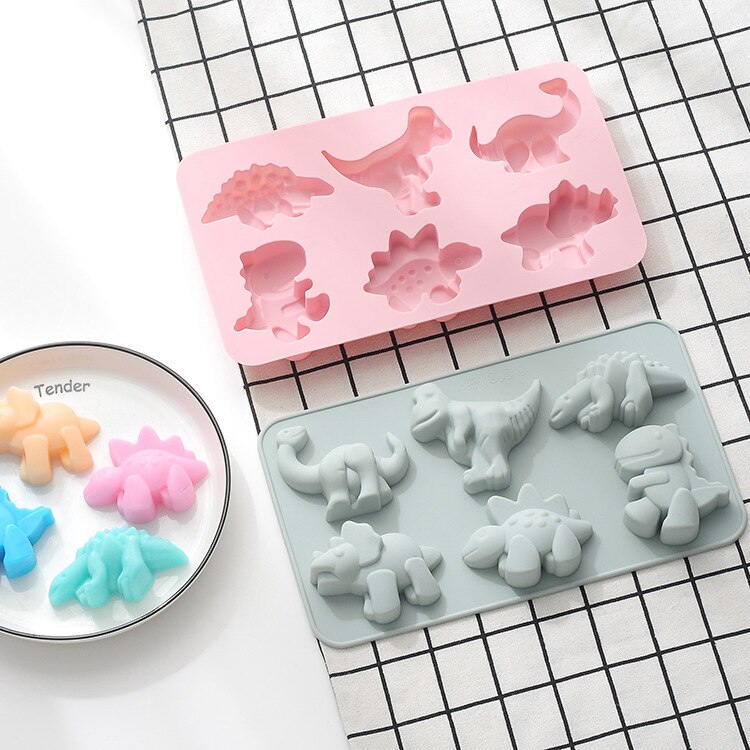 Dinosaurus Siliconen Cakevormen Kid &#39;S Cartoon Dino Chocolade Gummy Mold Lade Candy Fondant Mould Cake Bakken Decorating Gereedschap