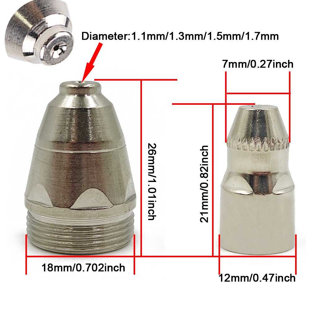 25 Stuks P80 Plasma Lassen Snijbrander Verbruiksartikelen Snijden Cnc 60A 80A 100A P80 Plasma Toorts Schild Cup Tip Elektrode nozzle
