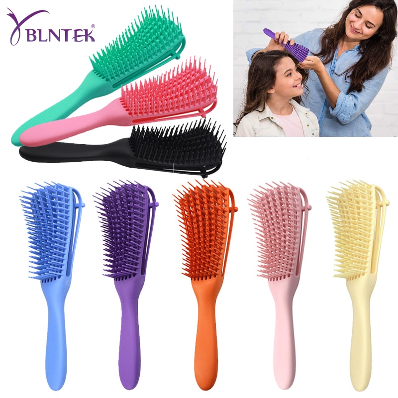 YBLNTEK-cepillo para el pelo para desenredar, peine para pelo húmedo para masaje, cepillo para el pelo desenredado de 2a a 4c, rizado, Coily, húmedo, seco, aceite, cabello grueso