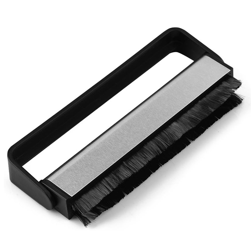 Spazzola per la pulizia dei dischi in vinile Spazzola antistatica per dischi in fibra di carbonio Panno in fibra detergente Accessori per giocatori di fonografo in vinile LP