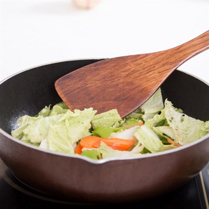 1 Pc Milieuvriendelijke Huishoudelijke Hout Non-stick Pan Spatel Schop Rijst Lepel Kookgerei Turner