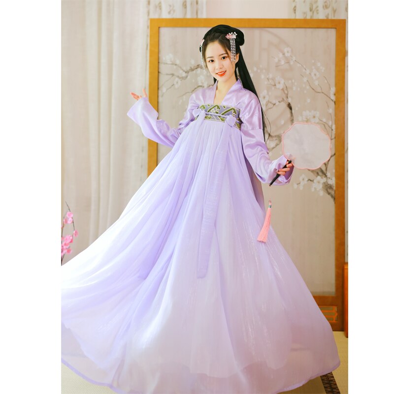 Trajes de baile tradicional chino Hanfu para mujer traje de baile popular traje nacional Hanfu vestido de actuación ropa SL1723