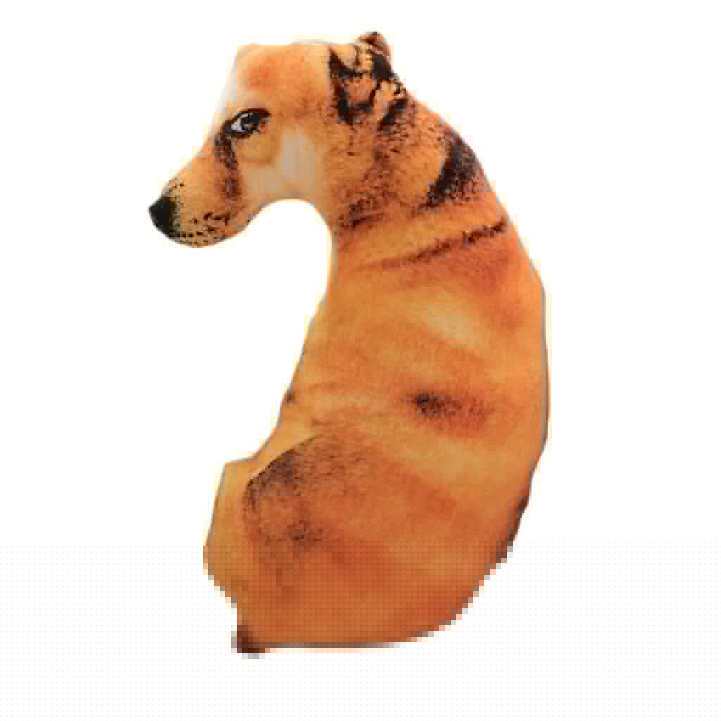 Almohada con estampado de perro en 3D, bonita cabeza de perro, Animal realista, divertida cabeza de perro, Cosplay, juguete favorito para niños, cojín para el hogar: A