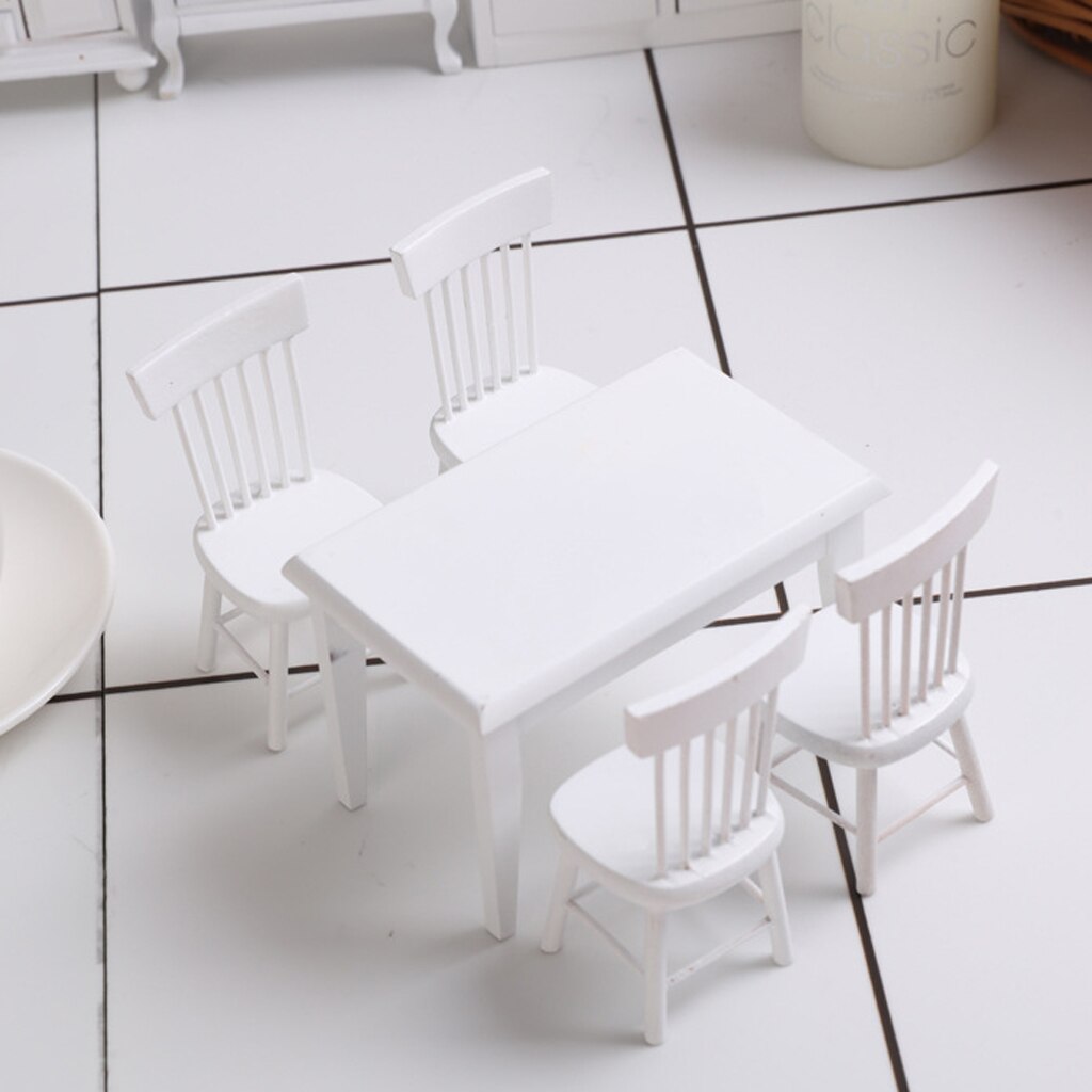 Maßstechen 1:12 Puppenhaus Miniatur Holz Tisch Möbel Wohnzimmer Dekor