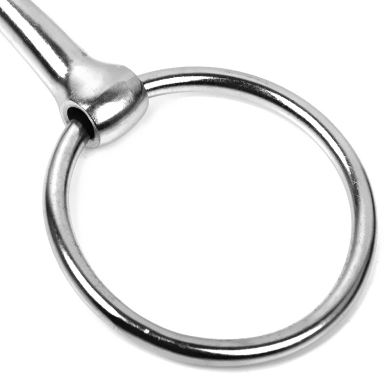 Horse Mouth Loose Horse Mouth Bit Horse Mouth Piece Link Snaffle Horse Bit Silver Stainless Steel Equestrian Pony Bit Mouth Size