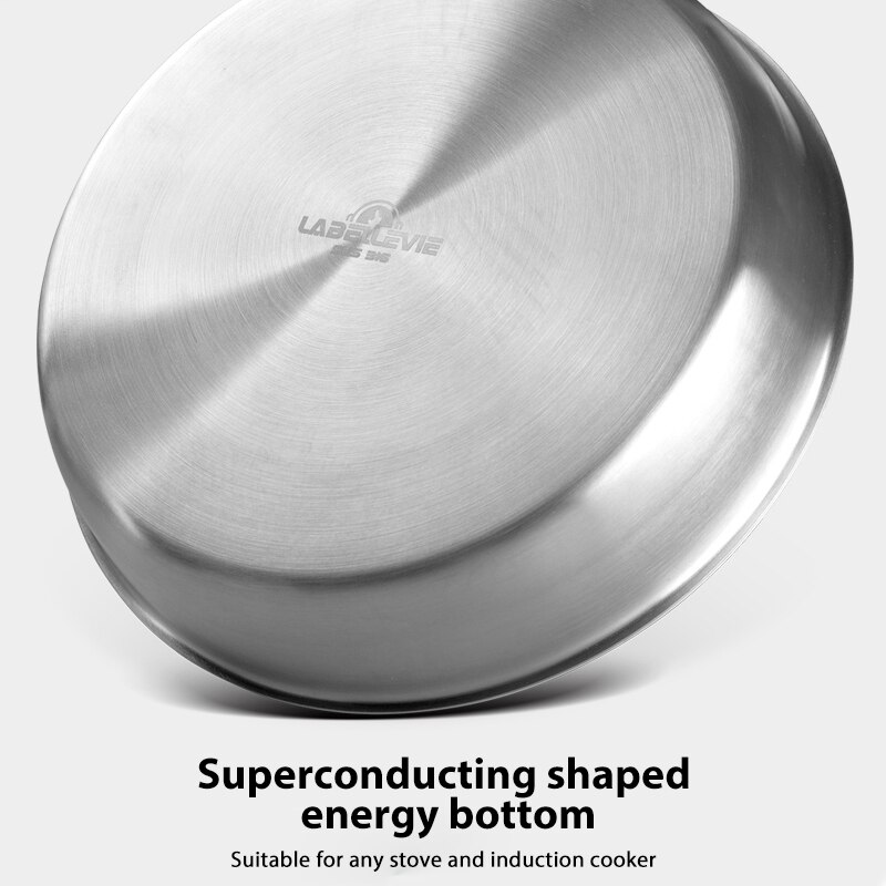 Nonstick Frying Pan 316 Stainless Steel Pan Kitchen Fried Steak Pot Wok Electromagnetic Furnace General