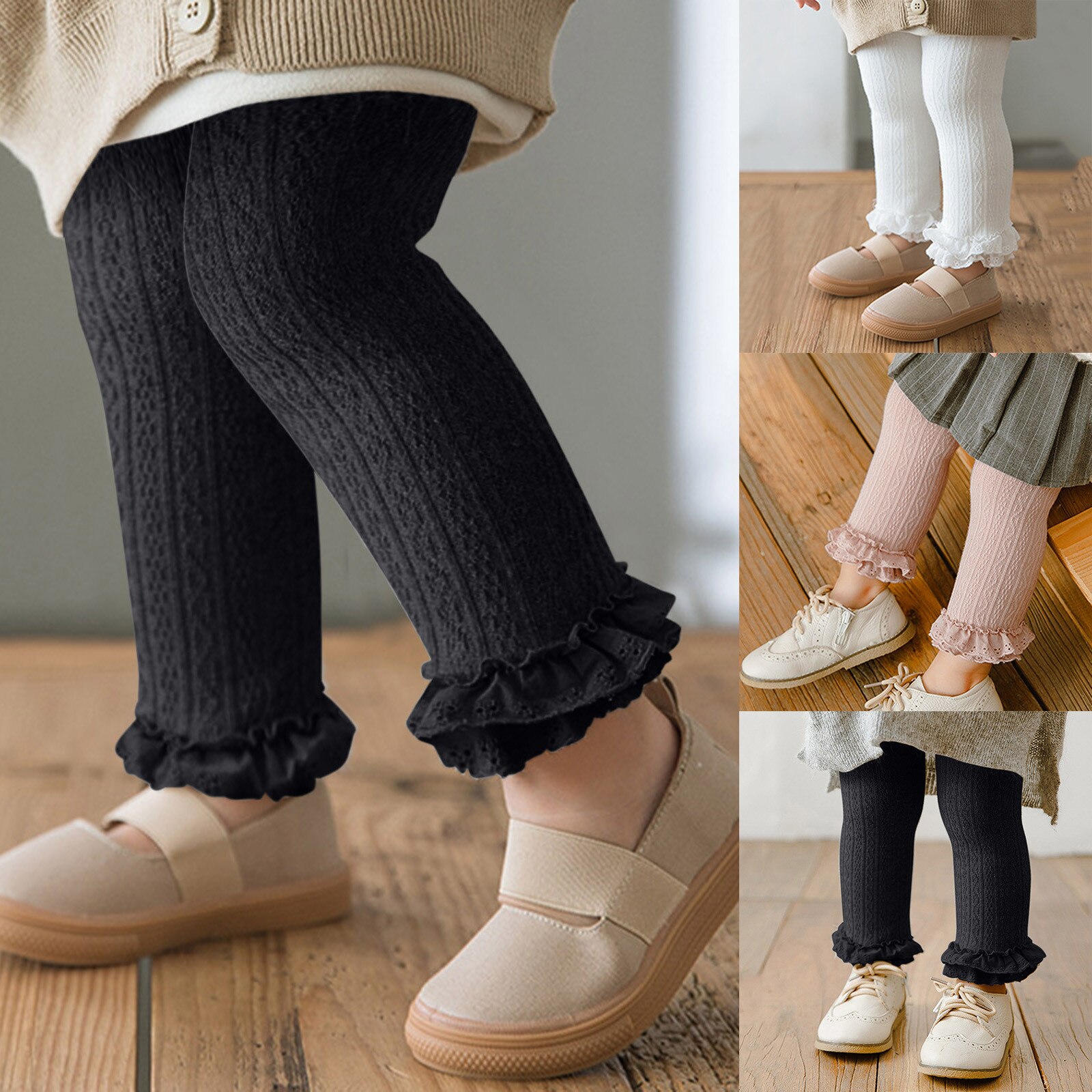 Outono inverno algodão infantil bebê collants crianças rendas collants da criança meninas calça floral anti derrapante collants crianças roupas 3-8y