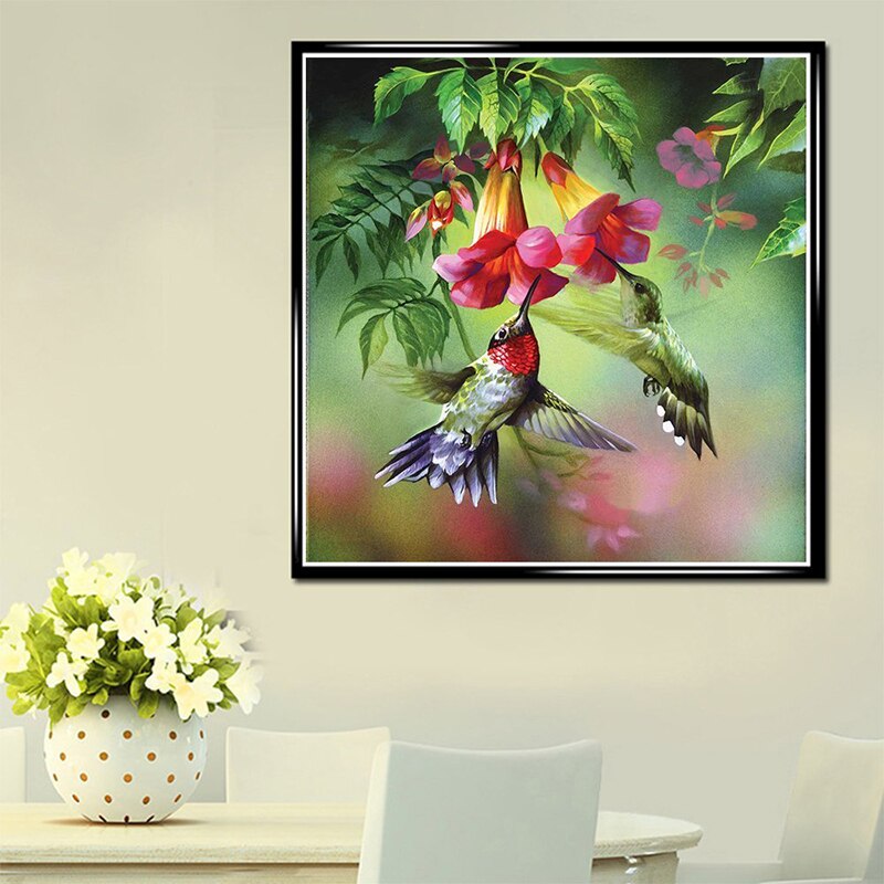Blxecky 5d diy diamond painting par numéro cerf-volant oiseau (12 x 12 pouces /30 x 30cm)  tob