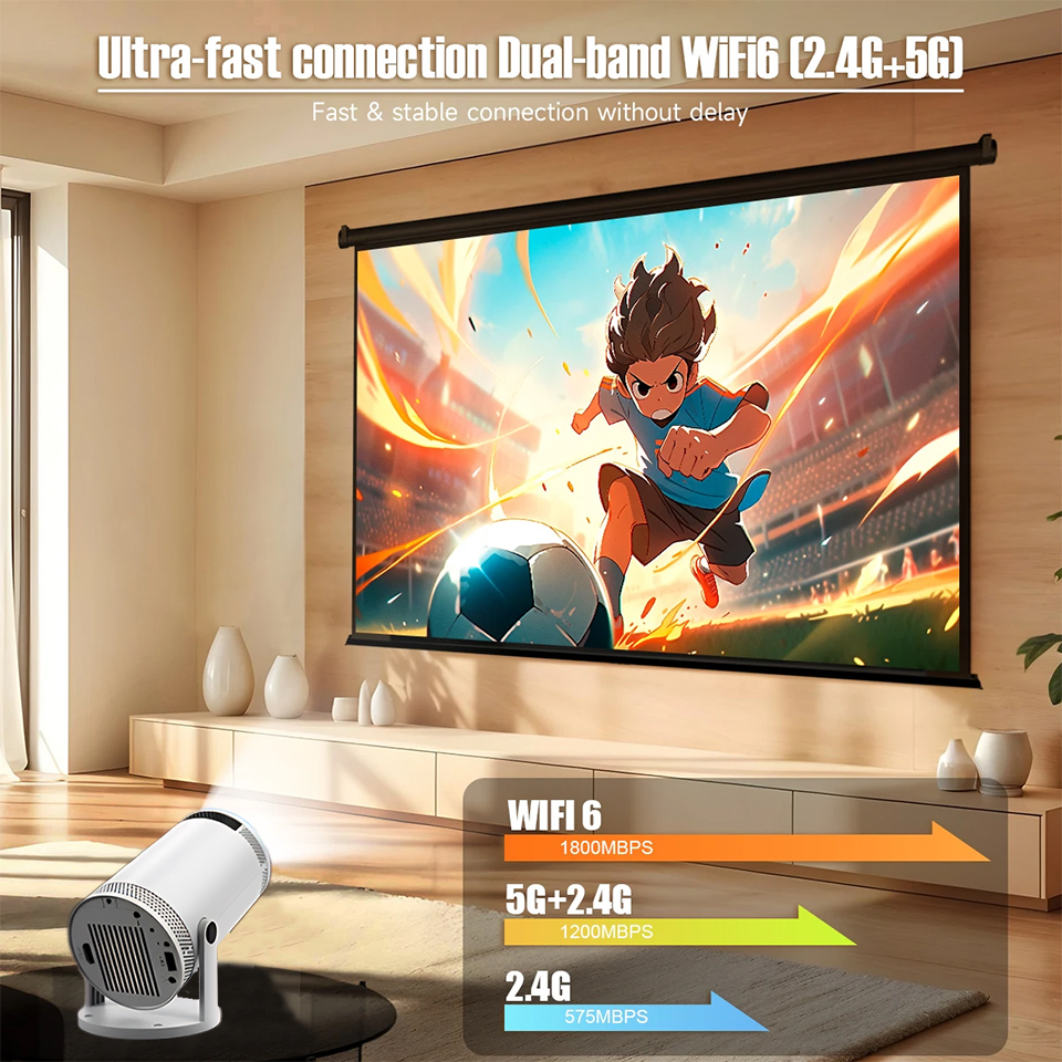 -selling FY300 4K Projector 260ANSI Portable Theater Dual Band Wifi6 BT5.0 1080P 720P Home Cinema Outdoor Mini HD Projectors