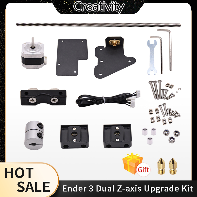 Ender 3 Dual Z-axis Upgrade Kit with Lead Screw and Stepper Motor MK8 Nozzle for Ender 3 pro Ender 3V2 3D Printer All Metal kit