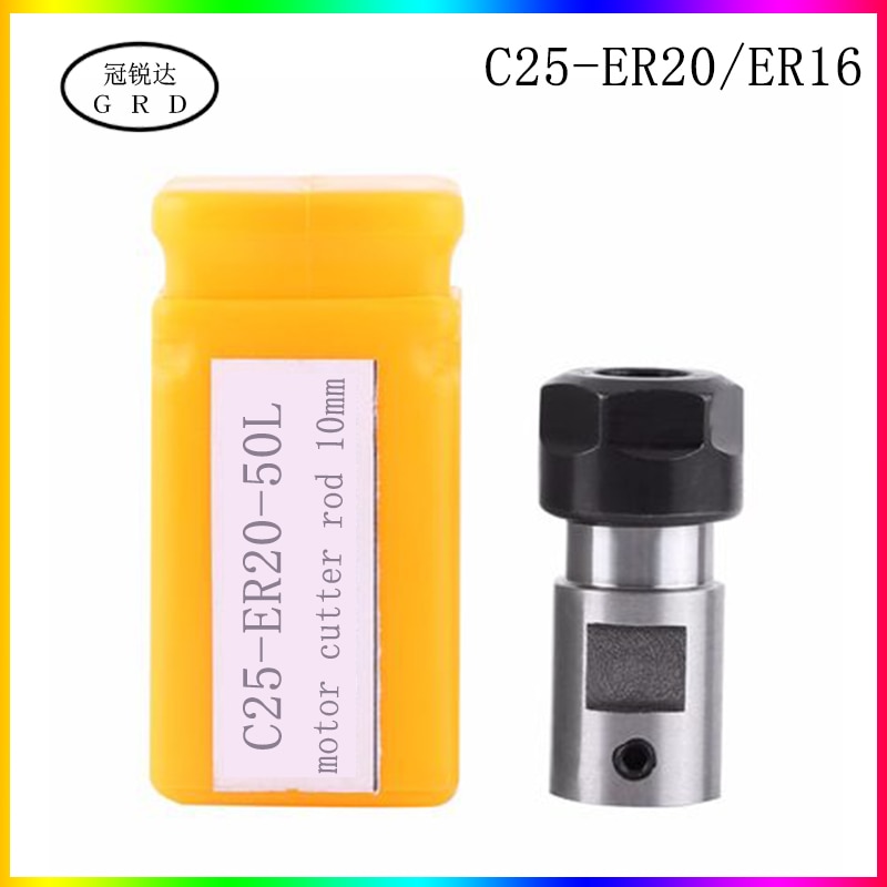 1 Uds C25 ER20 ER16 husillo de motor máquina de grabado máquina de C25 ER20 ER16 8mm 10mm 12mm 14mm 16mm 18mm 20mm 22mm para husillo de motor er soporte de herramientas