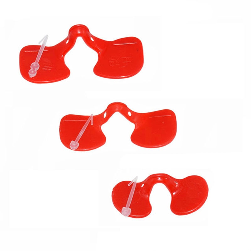 50 pcs poultry band bolt chicken glasses Chicken management device Pigeon Quail goggles Anti-pecking glasses Chicken supplies