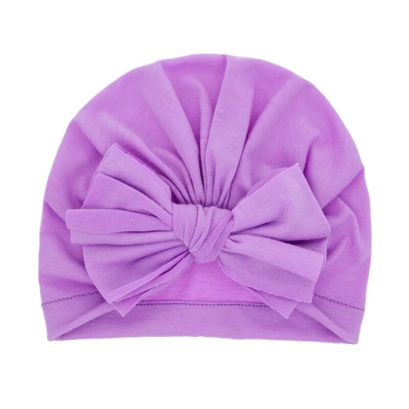 Babymössa för flicka pojke bomull baby mössa med rosett elastiska barn hattar spädbarn småbarn tillbehör baby pojke hatt: 4
