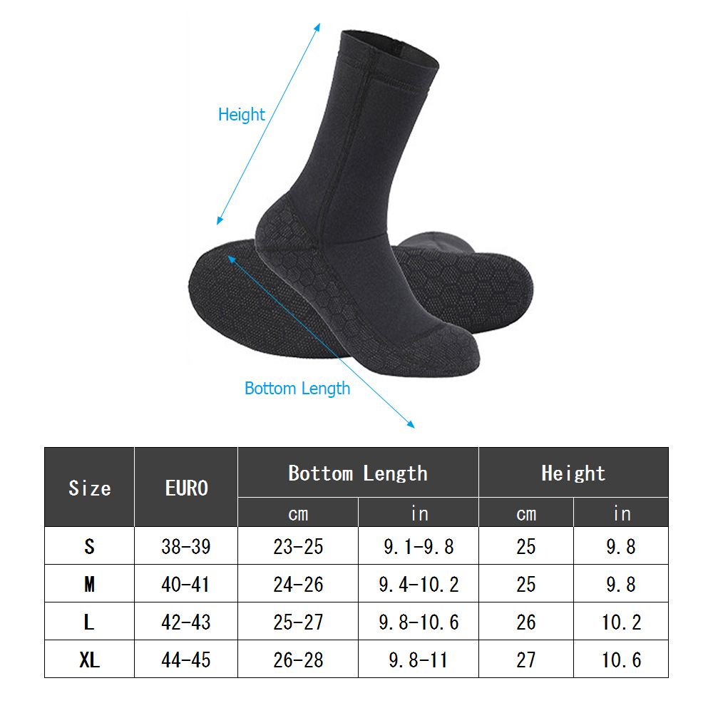 3Mm Neopreen Wetsuit Sokken Warm Duiken Sokken Winter Strand Booties Schoenen Anti-Slip Surfen Sokken Thermische Laarzen
