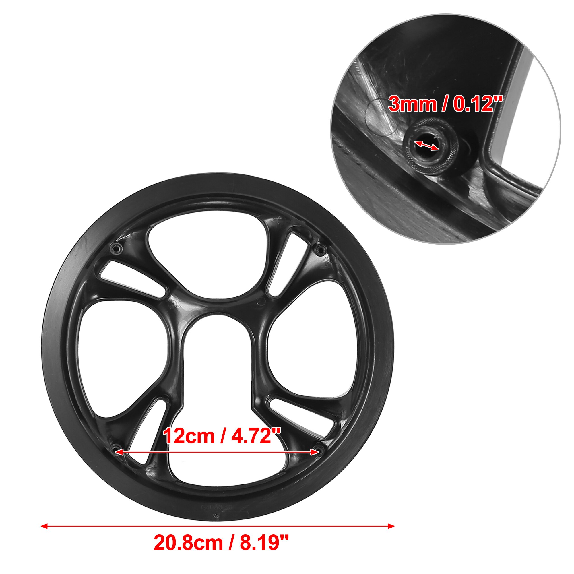 Uxcell-Juego de bielas para bicicleta, Protector de rueda de cadena de manivela, cubierta de anillo, protección protector bielas mtb 40T42T 46T 48T 52T4/5 agujeros