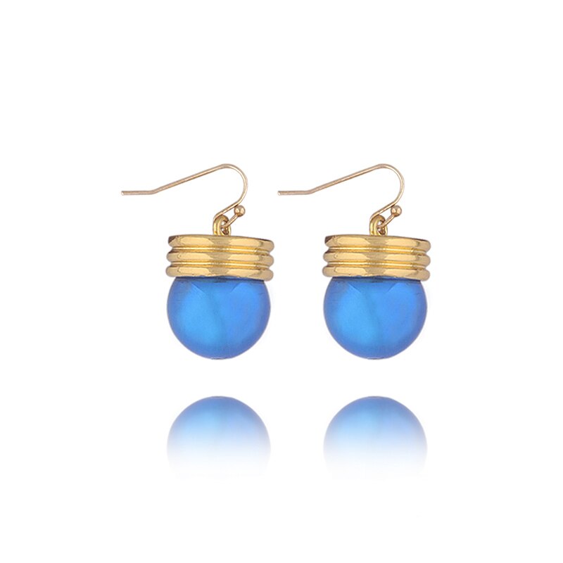 Anime Hunter X Hunter Earrings Chrollo Lucilfer Original Blue Bulb Ear Hook Clip Men Women Cosplaying Fans Props Jewelry: Antique Silver